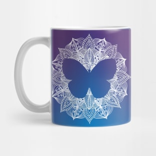 mandala circle butterfly Mug